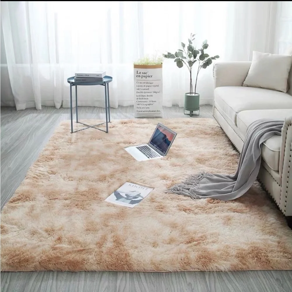 Fluffy Shag Area Rugs 5x7 brown brand new